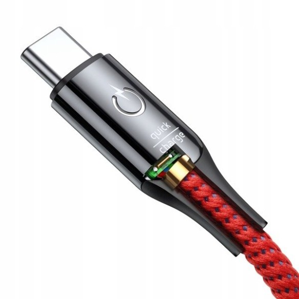 Baseus C-Shaped Light |  Kabel USB - Type-C USB-C 3A Quick Charge 3.0 100cm z diodą LED EOL