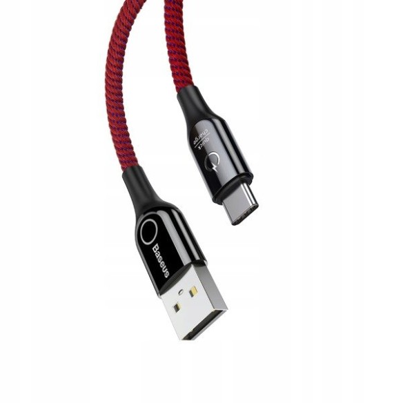 Baseus C-Shaped Light |  Kabel USB - Type-C USB-C 3A Quick Charge 3.0 100cm z diodą LED EOL
