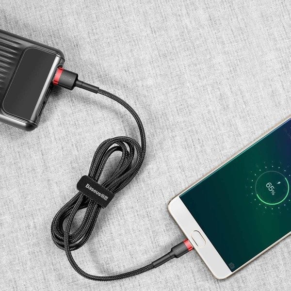 Baseus Cafule Cable | Nylonowy kabel przewód USB - Micro USB dwustronny 1.5A 2M 