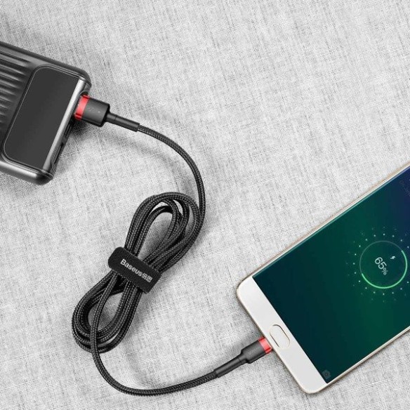Baseus Cafule Cable | Nylonowy kabel przewód USB - Micro USB dwustronny 1.5A 2M 
