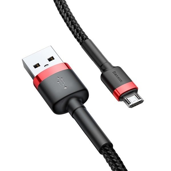 Baseus Cafule Cable | Nylonowy kabel przewód USB - Micro USB dwustronny 1.5A 2M 