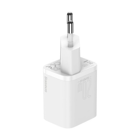 Baseus Super Si | Ładowarka sieciowa USB-C PD 20W + kabel Lightning 1m do iPhone 