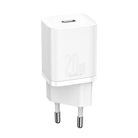 Baseus Super Si | Ładowarka sieciowa USB-C PD 20W + kabel Lightning 1m do iPhone 