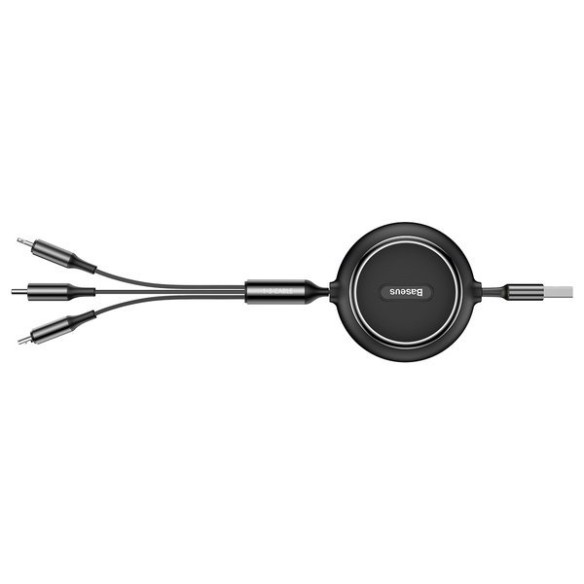 Baseus Golden Loop | Kabel 3w1 USB - Lightning Micro USB USB-C z regulacją długości