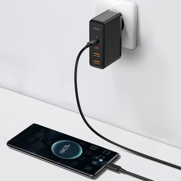 Baseus GaN2 Pro | Szybka ładowarka sieciowa, zasilacz 4 porty USB-A + USB-C 100W PD 