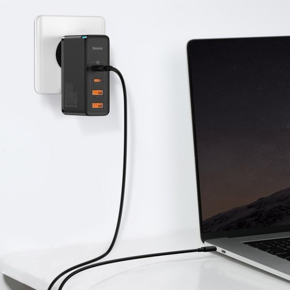 Baseus GaN2 Pro | Szybka ładowarka sieciowa, zasilacz 4 porty USB-A + USB-C 100W PD 