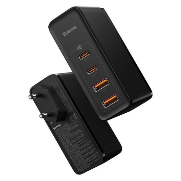 Baseus GaN2 Pro | Szybka ładowarka sieciowa, zasilacz 4 porty USB-A + USB-C 100W PD 