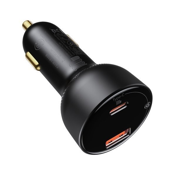 Baseus Superme Digital Display | Ładowarka samochodowa USB Type-C USB-C 100W Power Delivery 3.0 Quick Charge 4.0 SCP