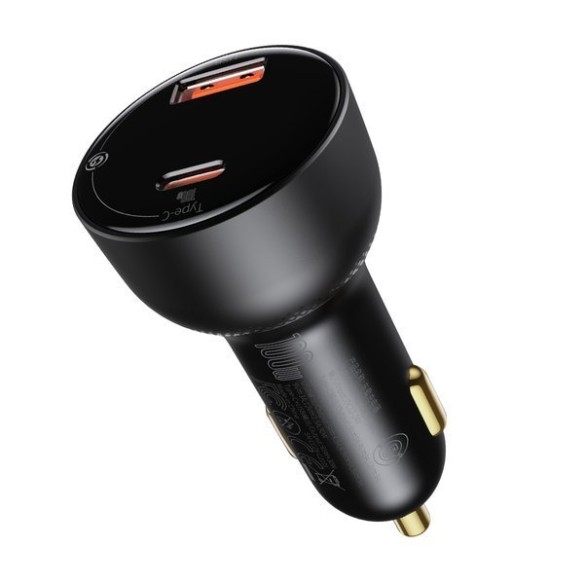 Baseus Superme Digital Display | Ładowarka samochodowa USB Type-C USB-C 100W Power Delivery 3.0 Quick Charge 4.0 SCP