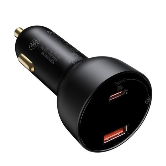 Baseus Superme Digital Display | Ładowarka samochodowa USB Type-C USB-C 100W Power Delivery 3.0 Quick Charge 4.0 SCP