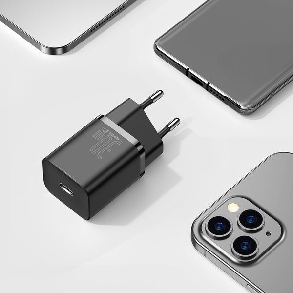 Baseus Super Si | Ładowarka sieciowa zasilacz 30W USB-C Power Delivery Quick Charge QC 3.0
