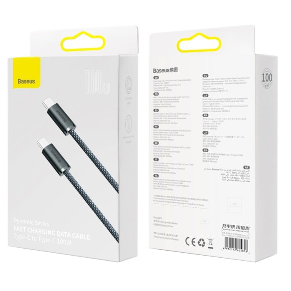 Baseus Dynamic Series | Kabel USB-C Type-C 100W Power Delivery Quick Charge 1m