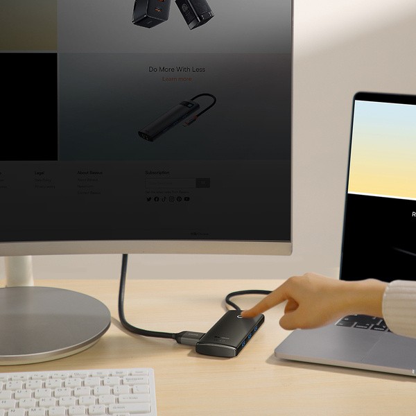 Baseus Lite Series 5-Port | Adapter HUB USB-C 3x USB3.0 HDMI PD 100W