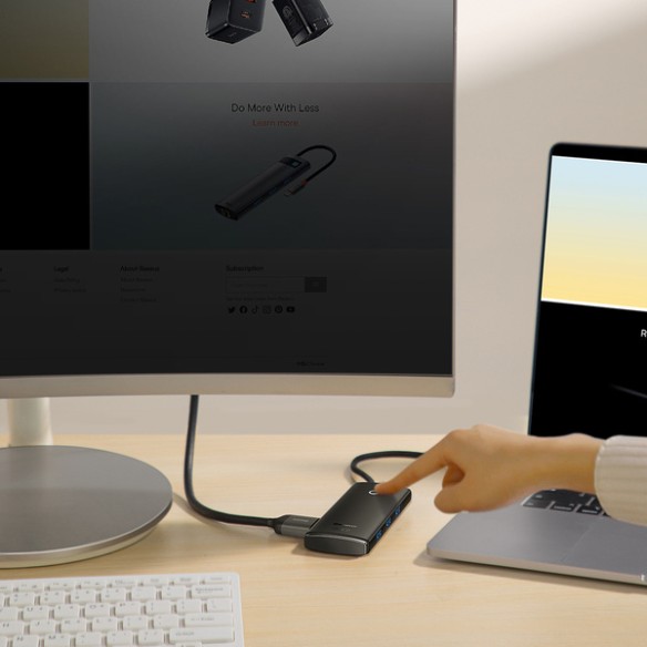 Baseus Lite Series 5-Port | Adapter HUB USB-C 3x USB3.0 HDMI PD 100W