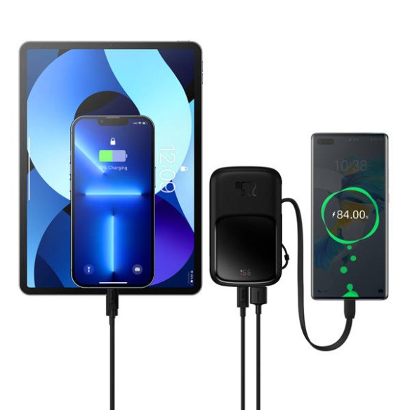 Baseus Qpow Pro | Power Bank 10000mAh PD 22.5W QC3.0 z kablem USB-C Overseas Edition