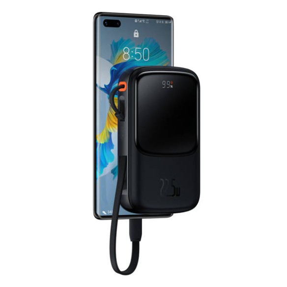 Baseus Qpow Pro | Power Bank 10000mAh PD 22.5W QC3.0 z kablem USB-C Overseas Edition