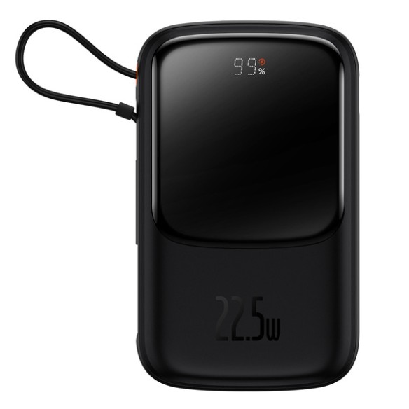 Baseus Qpow Pro | Power Bank 10000mAh PD 22.5W QC3.0 z kablem USB-C Overseas Edition