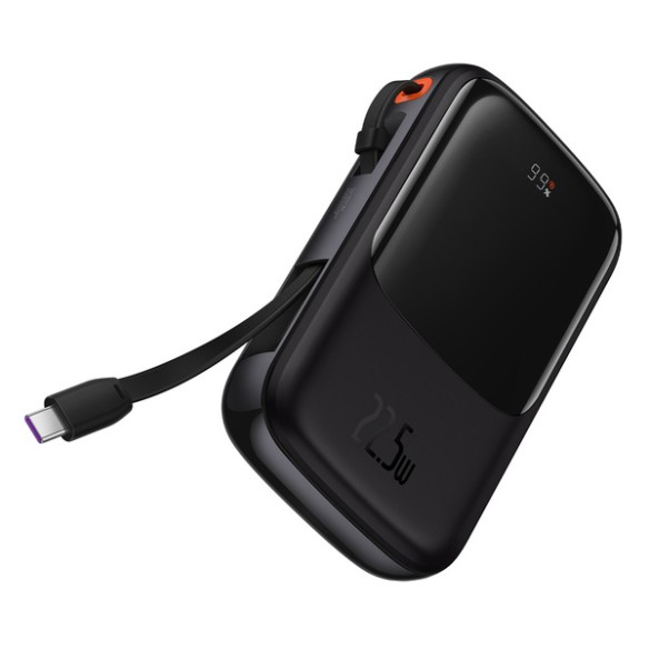 Baseus Qpow Pro | Power Bank 10000mAh PD 22.5W QC3.0 z kablem USB-C Overseas Edition