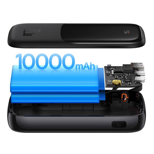 Baseus Qpow Pro | Power Bank 10000mAh PD 22.5W QC3.0 z kablem USB-C Overseas Edition