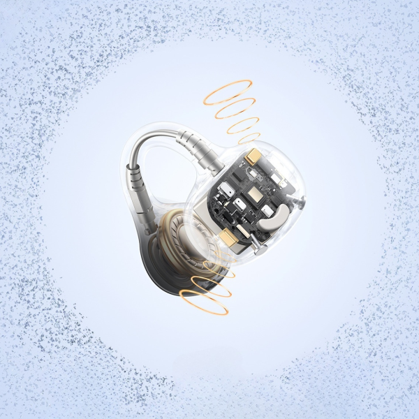 Baseus Bass BC1 Open-Ear True Słuchawki Bezprzewodowe Stellar White