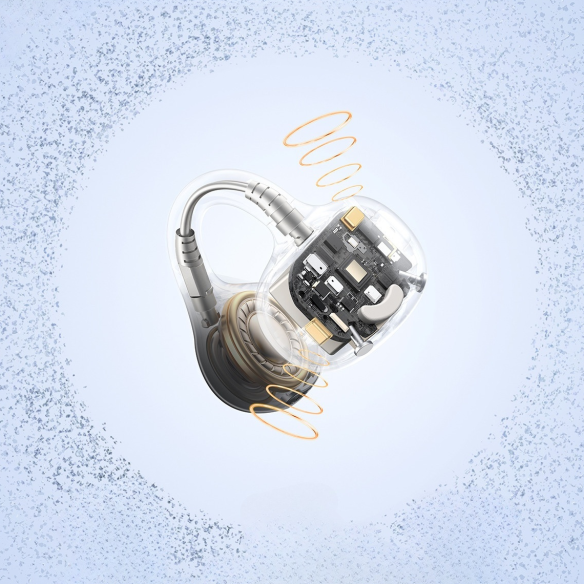 Baseus Bass BC1 Open-Ear True Słuchawki Bezprzewodowe Stellar White