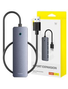 UltraJoy Series 4-Port HUB Lite 50cm Szary（USBA to USB3.0*4+Type-C5V