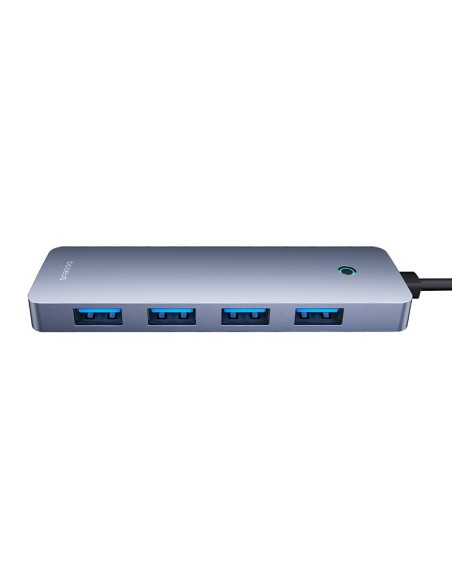Baseus UltraJoy Series 4-Port HUB Lite 50cm Szary（USBA to USB3.0*4+Type-C5V