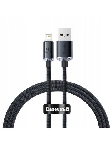 Baseus Crystal Shine Kabel USB Do Lightning 1.2m Czarny