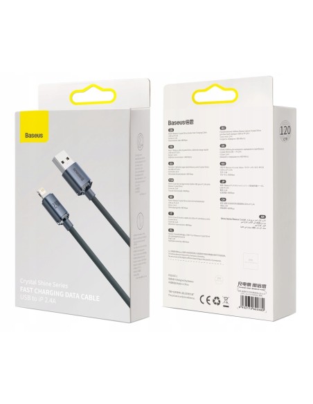 Baseus Crystal Shine Kabel USB Do Lightning 1.2m Czarny