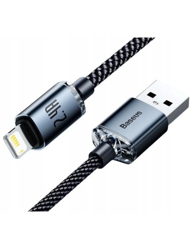 Baseus Crystal Shine Kabel USB Do Lightning 1.2m Czarny