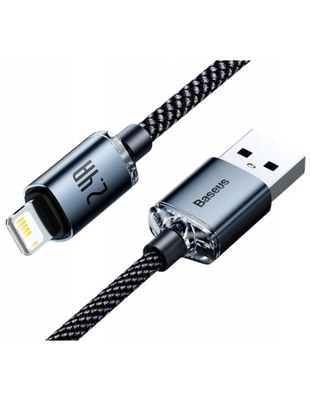 Baseus Crystal Shine Kabel USB Do Lightning 1.2m Czarny