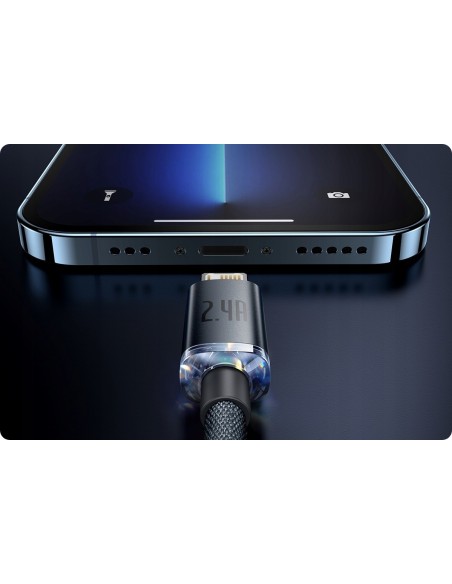 Baseus Crystal Shine Kabel USB Do Lightning 1.2m Czarny