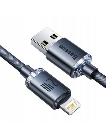 Baseus Crystal Shine Kabel USB Do Lightning 1.2m Czarny