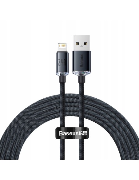 Baseus Crystal Shine Kabel USB Do Lightning 1.2m Czarny