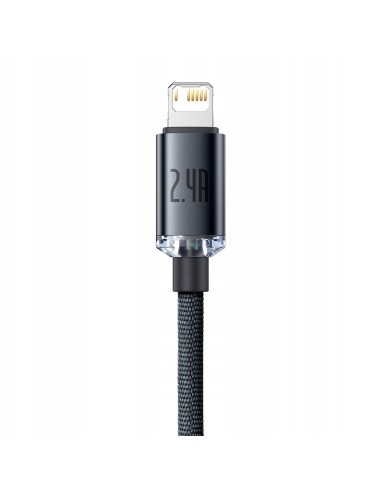 Baseus Crystal Shine Kabel USB Do Lightning 1.2m Czarny