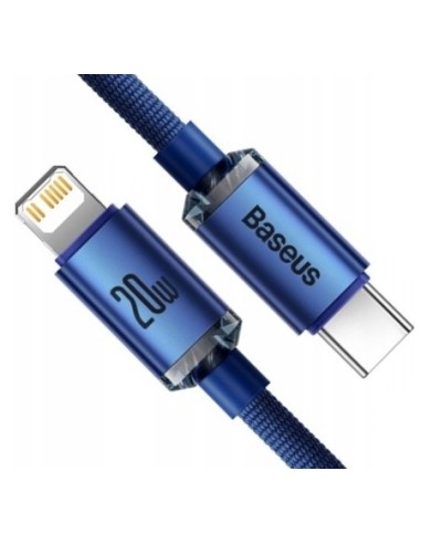 Baseus Crystal Shine Kabel USB-C Do Lightning 2m Niebieski