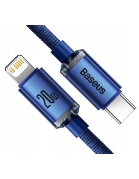 Baseus Crystal Shine Kabel USB-C Do Lightning 2m Niebieski