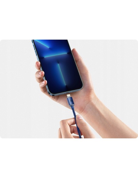 Baseus Crystal Shine Kabel USB-C Do Lightning 2m Niebieski