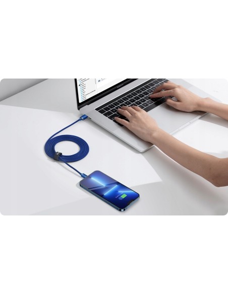 Baseus Crystal Shine Kabel USB-C Do Lightning 2m Niebieski