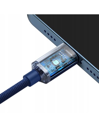 Baseus Crystal Shine Kabel USB-C Do Lightning 2m Niebieski
