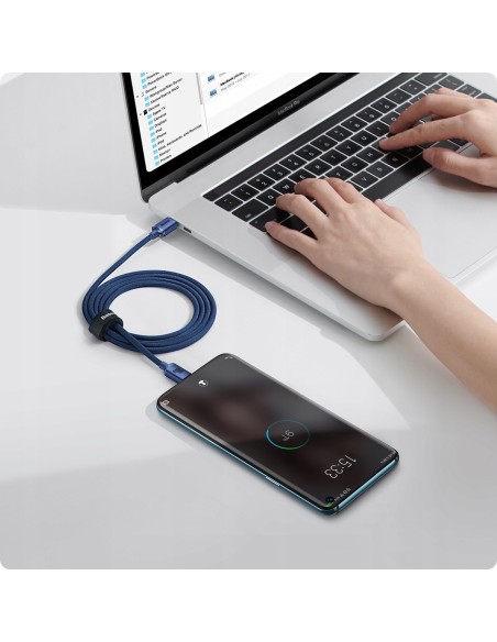 Baseus Crystal Shine Kabel USB-C Do USB-C 100W 1.2m Niebieski