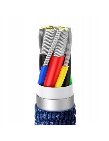 Baseus Crystal Shine Kabel USB-C Do USB-C 100W 1.2m Niebieski
