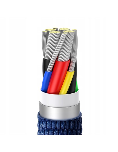 Baseus Crystal Shine Kabel USB-C Do USB-C 100W 1.2m Niebieski