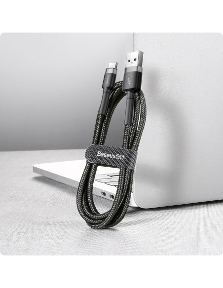 Baseus Cafule Kabel USB Do USB-C 2A 3m Czarny
