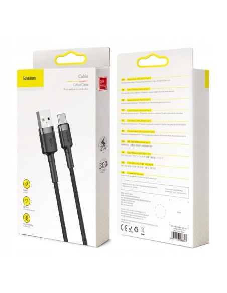 Baseus Cafule Kabel USB Do USB-C 2A 3m Czarny