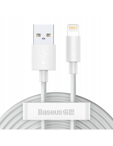Baseus Simple Wisdom | Zestaw 2 kabli USB - Lightning do Apple iPhone 2.4A 1.5m