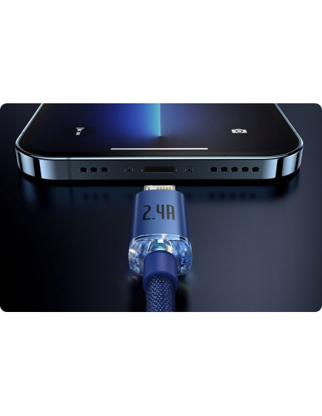 Baseus Crystal Shine | Kabel USB - Lightning do Apple iPhone iPad AirPods 1.2m 2.4A