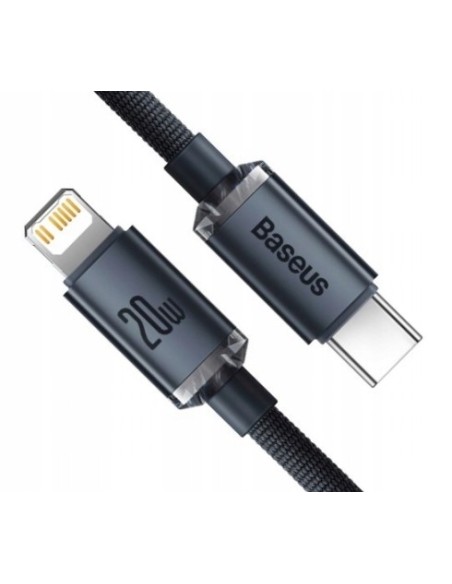 Baseus Crystal Shine Kabel USB-C Do Lightning 2m Czarny