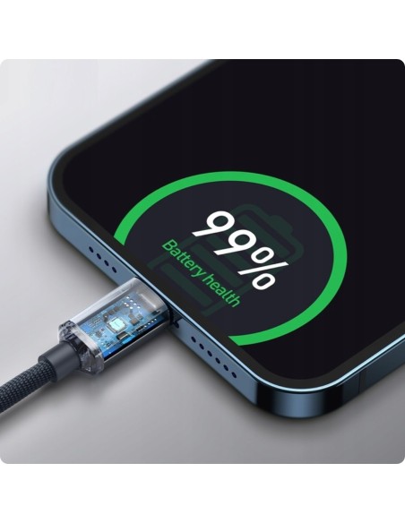 Baseus Crystal Shine Kabel USB-C Do Lightning 2m Czarny
