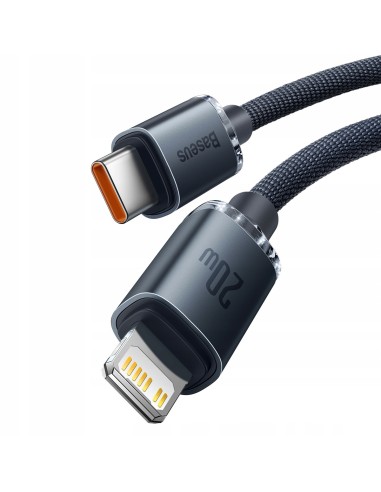 Baseus Crystal Shine Kabel USB-C Do Lightning 2m Czarny